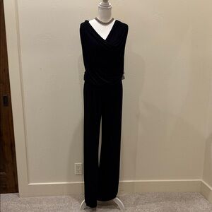 Young Fabulous & Broke Black Draped Wide-Leg Jumpsuit